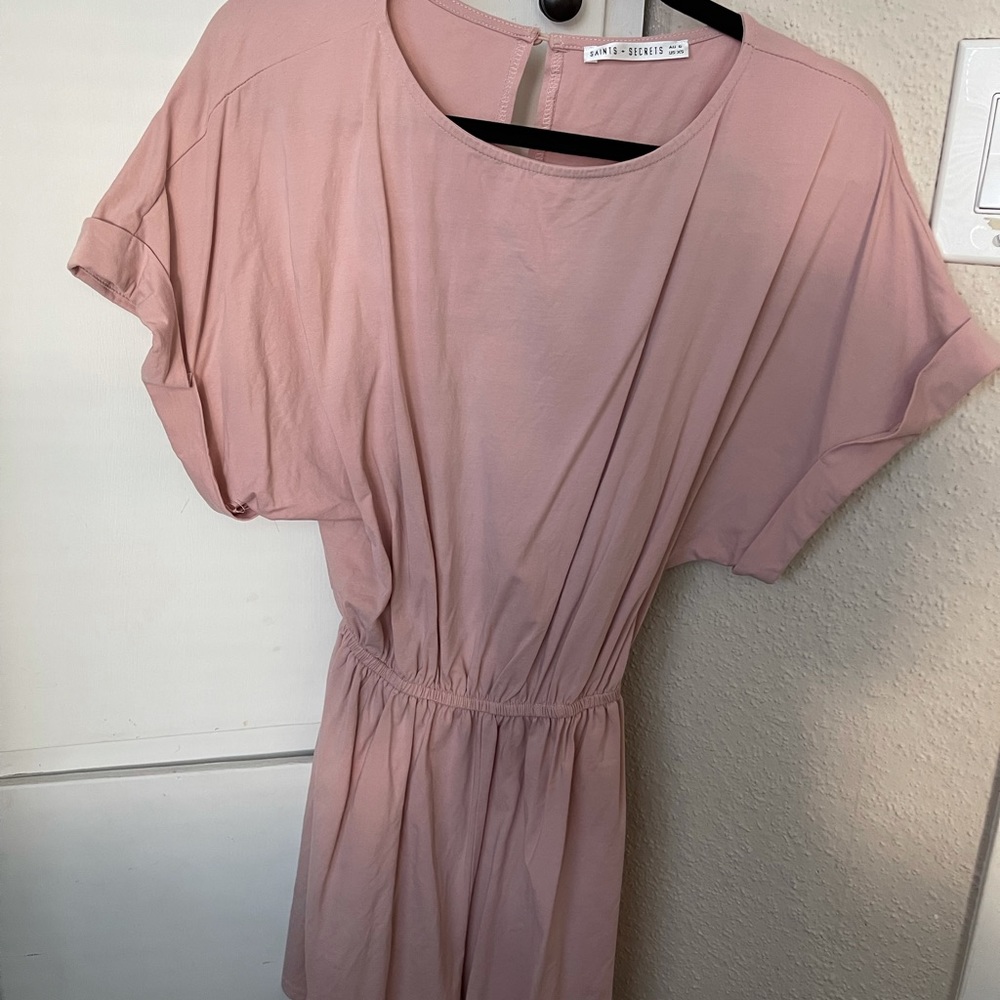 PRINCESS POLLY Belted Pink Romper